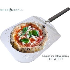 NWT Pizza Peel 12 inch with Long Foldable Handle – Aluminum Pizza Paddle